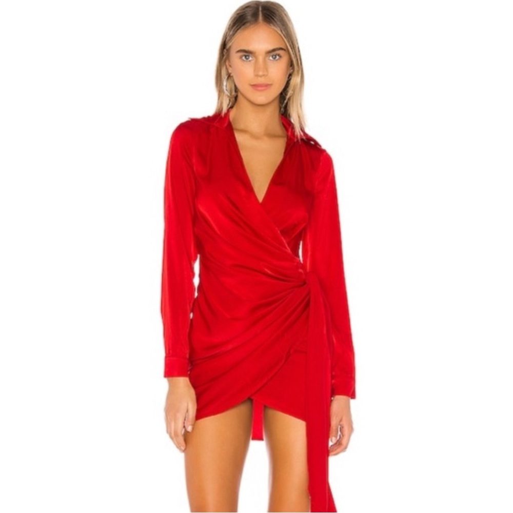 🚫SOLD🚫NWT Superdown Red Wrap Dress Size XS